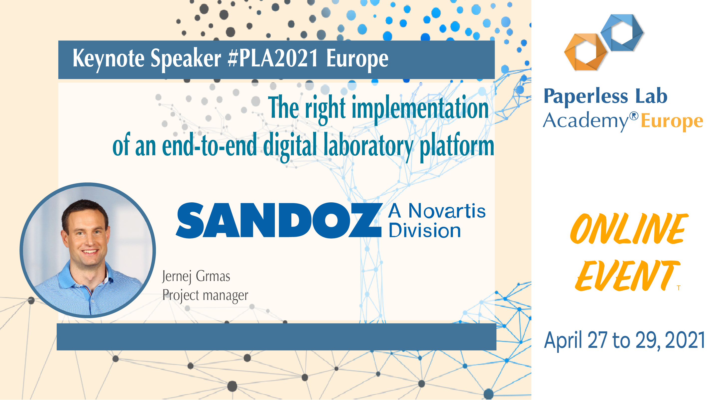 Sandoz at Paperless Lab Academy 2021 Europe